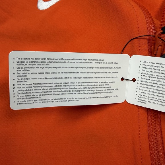 Nike Clemson Tigers Sideline Therma Full Zip Bomber Jacket Mens Medium Orange - Picture 7 of 7